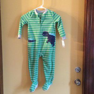 (2) Carter's Boys Fleece Feet Pajamas NWT